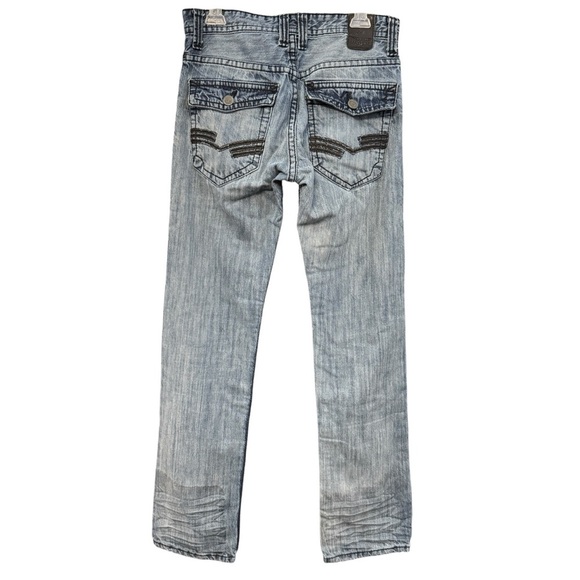 Project Mayhem Men’s 30x32 Distressed Straight Leg Blue Jeans 100% Cotton - Picture 2 of 7